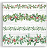 Guardanapo para Decoupage Ambiente 33x33cm com 2 Unidades - Natal Guirlandas de Folhas Cinza