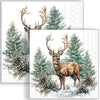 Guardanapo para Decoupage Ambiente 33x33cm com 2 Unidades - Natal Cervo de Inverno Branco