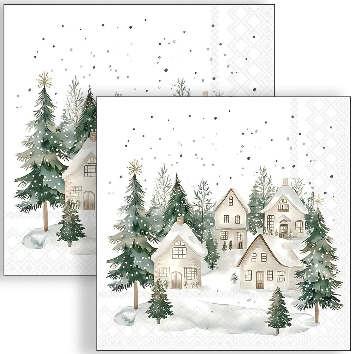 Guardanapo para Decoupage Ambiente 33x33cm com 20 Unidades - Natal Casas Nevadas