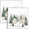 Guardanapo para Decoupage Ambiente 33x33cm com 20 Unidades - Natal Casas Nevadas