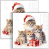 Guardanapo para Decoupage Ambiente 33x33cm com 2 Unidades - Gatinhos de Natal