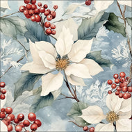 Guardanapo para Decoupage Ambiente 33x33cm com 2 Unidades - Flor do Natal de Inverno