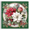 Guardanapo para Decoupage Ambiente 33x33cm com 2 Unidades - Natal Cenario Floral Verde