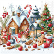 Guardanapo para Decoupage Ambiente 33x33cm com 2 Unidades - Entrega de Natal