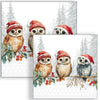 Guardanapo para Decoupage Ambiente 33x33cm com 2 Unidades - Natal Corujas Sabias
