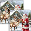 Guardanapo para Decoupage Ambiente 33x33cm com 20 Unidades - Natal Papai Noel com Biscoito