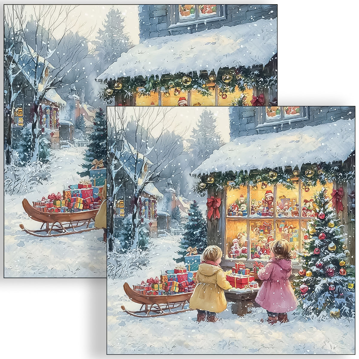 Guardanapo para Decoupage Ambiente 33x33cm com 20 Unidades - Natal Loja de Brinquedos