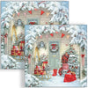 Guardanapo para Decoupage Ambiente 33x33cm com 20 Unidades - Natal Surpresa na Porta