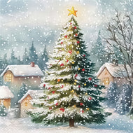 Guardanapo para Decoupage Ambiente 33x33cm com 2 Unidades - Natal Arvore na Neve