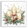 Guardanapo para Decoupage Ambiente 33x33cm com 20 Unidades - Natal Velas e Presente Branco