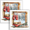 Guardanapo para Decoupage Ambiente 33x33cm com 20 Unidades - Natal Janela de Inverno