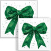 Guardanapo para Decoupage Ambiente 33x33cm com 20 Unidades - Natal Laço Elegante Verde/branco