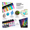 Estojo de Tinta Acrílica Iridescente Aureuo 59ml com 12 Cores - Phoenix