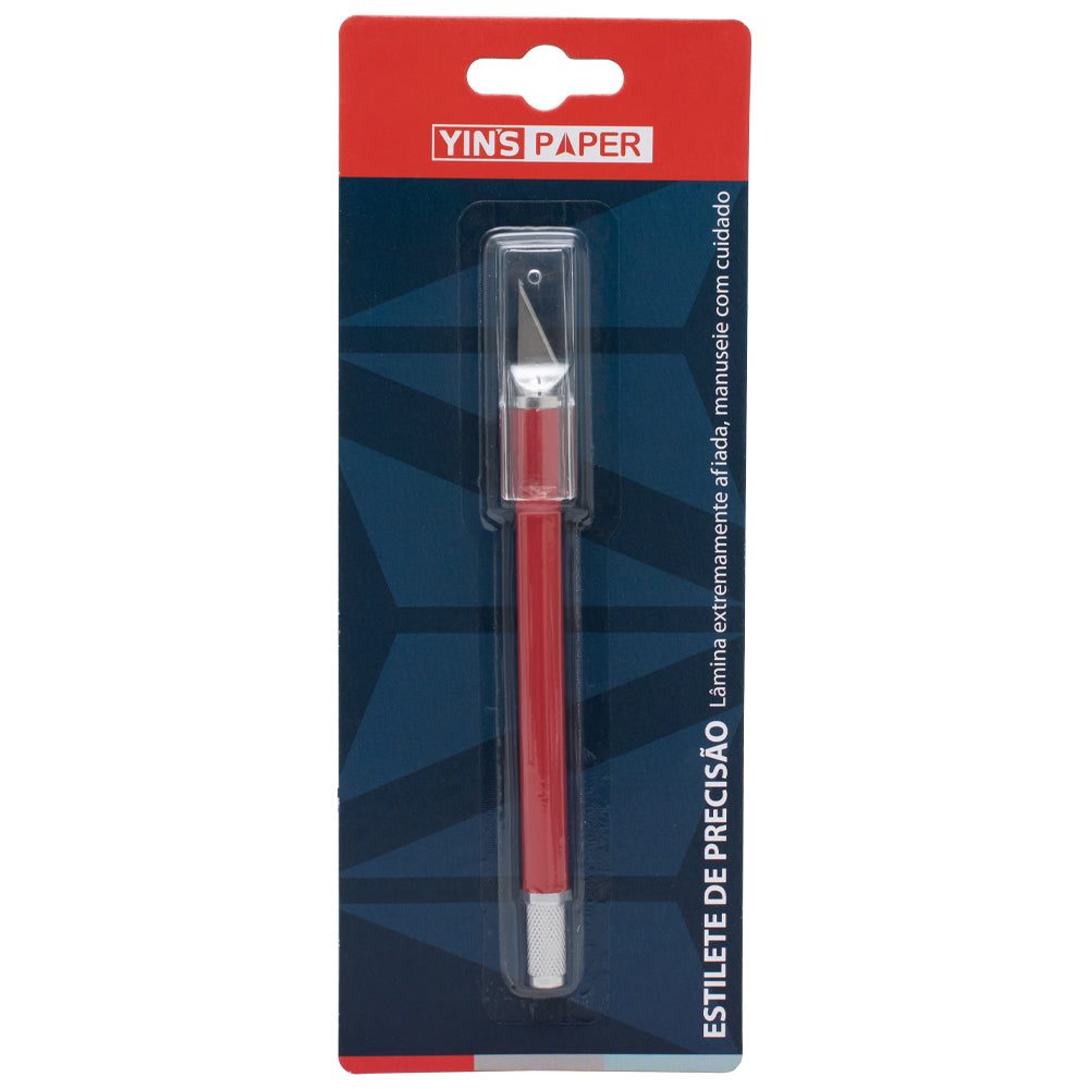 Estilete de Precisao Yins Paper com 01 Unid - Vermelho