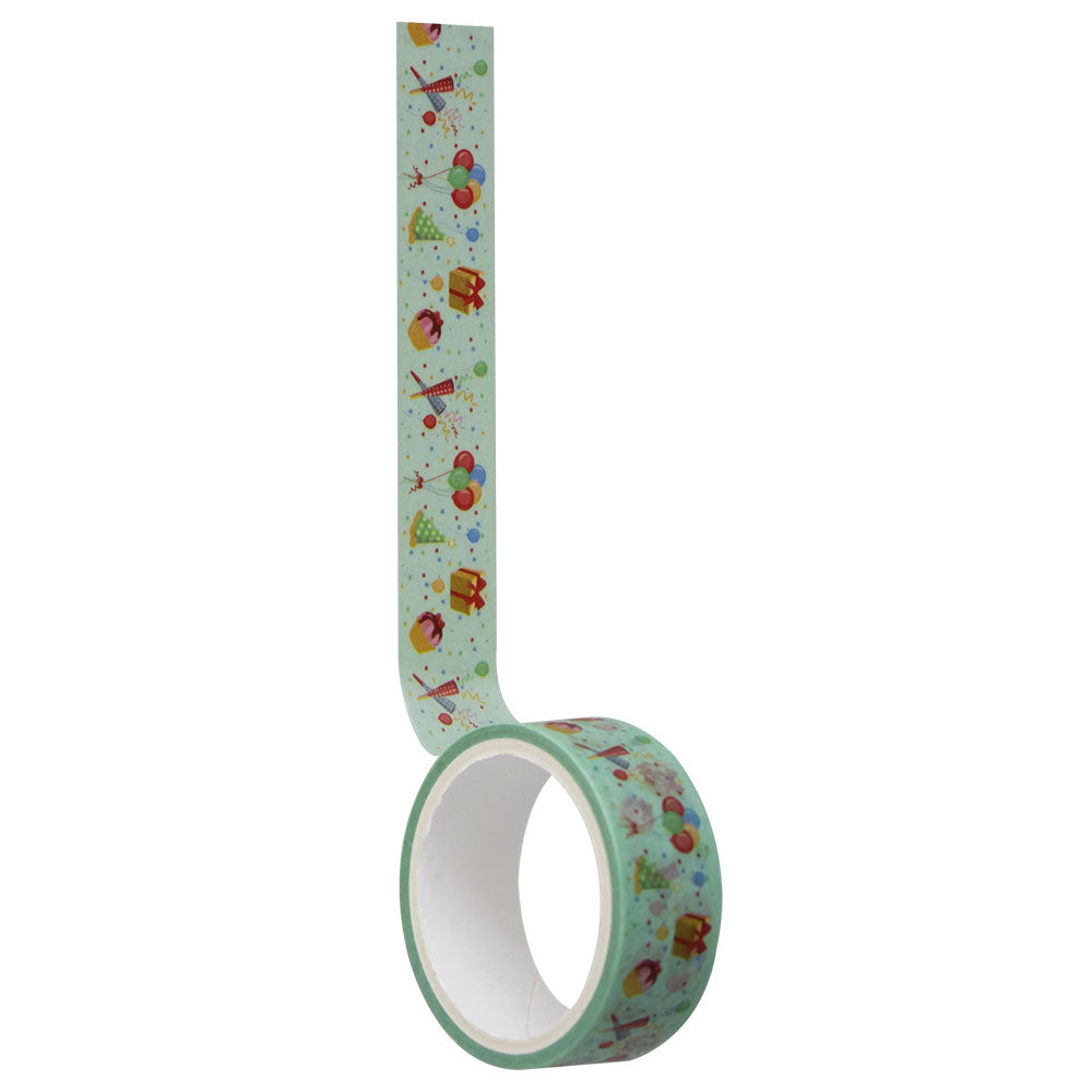 Fita Adesiva Decorativa Yins Paper 15mmx3m com 03 Unid - Happy Birthday