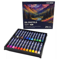 Giz Pastel Oleoso Soft 8g com 24 Cores para Desenho Artístico - Yin's Paper