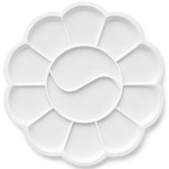 Godê Plástico Flor com 12 Cavidades para Pintura e Mistura de Tintas - Yin's Paper