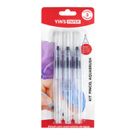 Kit Pincel Aquabrush com Reservatório para Aquarela com 3 Unidades - Yin's Paper