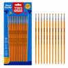 Kit de Pincel Escolar Yins Paper Chato Cerda Natural N.0 com 12 Unid - Laranja