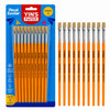 Kit de Pincel Escolar Yins Paper Chato Cerda Natural N.10 com 12 Unid - Laranja