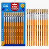 Kit de Pincel Escolar Yins Paper Chato Cerda Natural N.16 com 06 Unid - Laranja