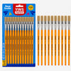 Kit de Pincel Escolar Yins Paper Chato Cerda Natural N.22 com 06 Unid - Laranja