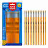 Kit de Pincel Escolar Yins Paper Chato Cerda Natural N.04 com 12 Unid - Laranja