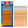 Kit de Pincel Escolar Yins Paper Chato Cerda Natural N.08 com 12 Unid - Laranja