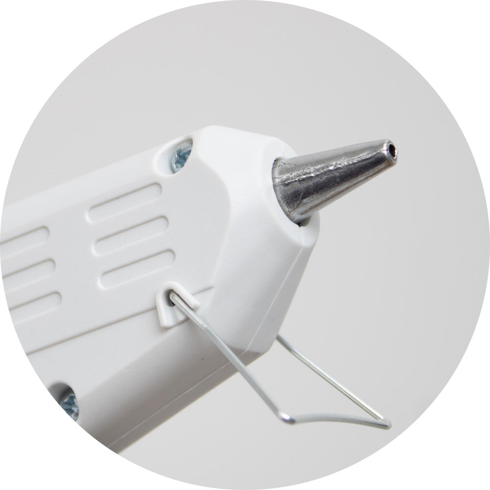 Mini Pistola para Cola Quente Yins Paper 10w com 02 Bastao Bivolt - Branco com Preto