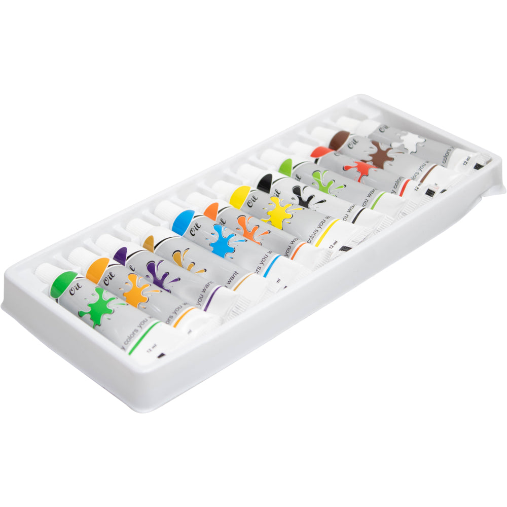 Kit de Tinta Oleo Yins Paper 12ml com 12 Cores e 01 Pincel