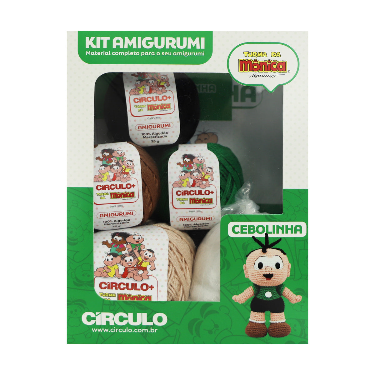 Kit Amigurumi Cebolinha Turma da Mônica - Círculo