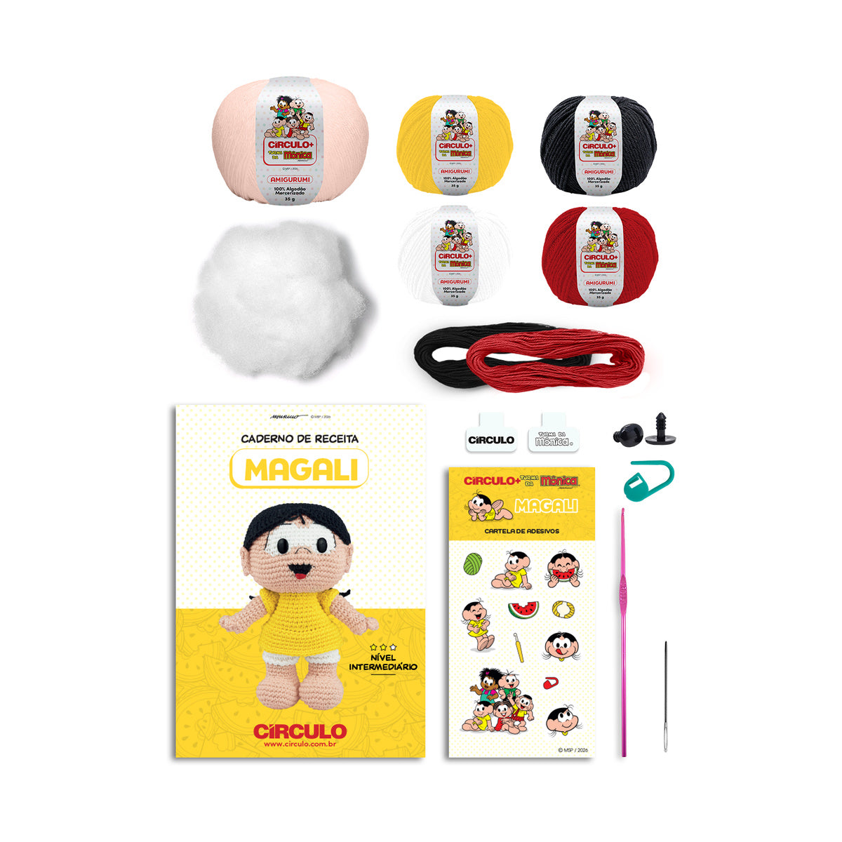 Kit Amigurumi Magali Turma da Mônica - Círculo
