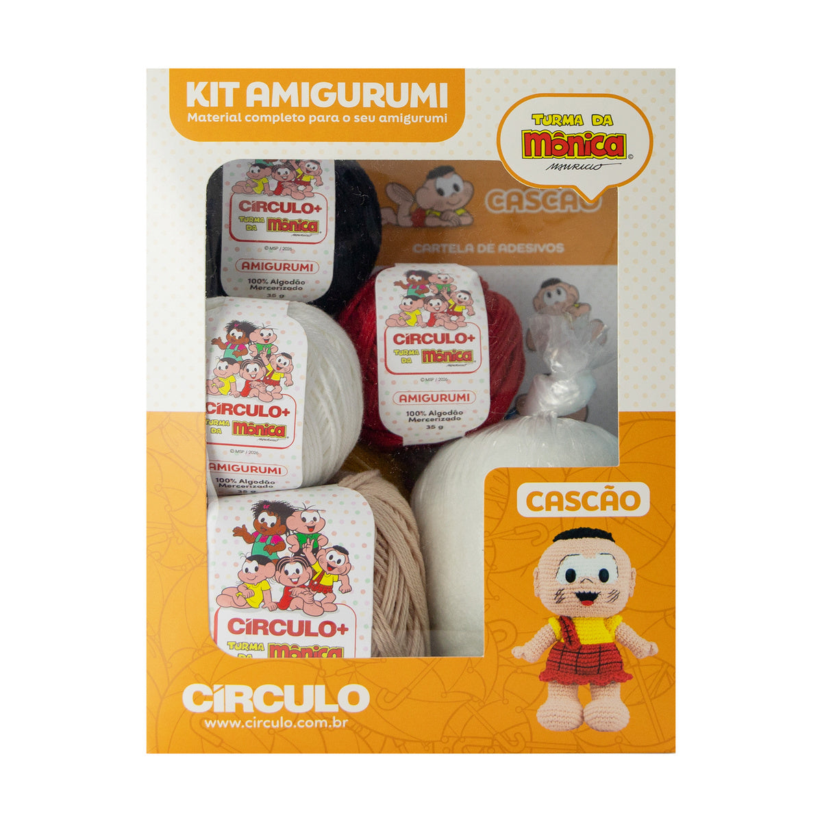 Kit Amigurumi Cascão Turma da Mônica - Círculo