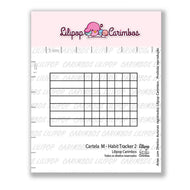 Cartela de Carimbos Habit Tracker 2 em Fotopolímero para Artesanato e Scrapbook - Lilipop