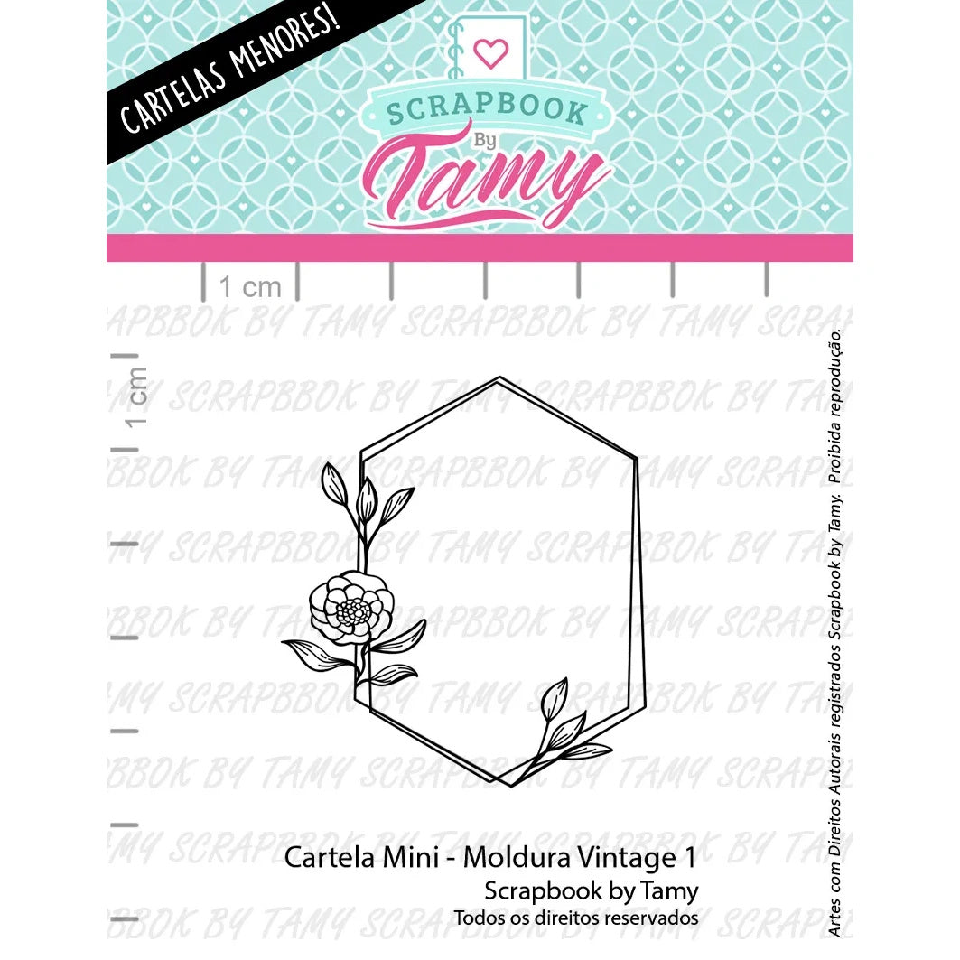 Cartela de Carimbos Moldura Vintage 1 em Fotopolímero para Artesanato e Scrapbook - Lilipop