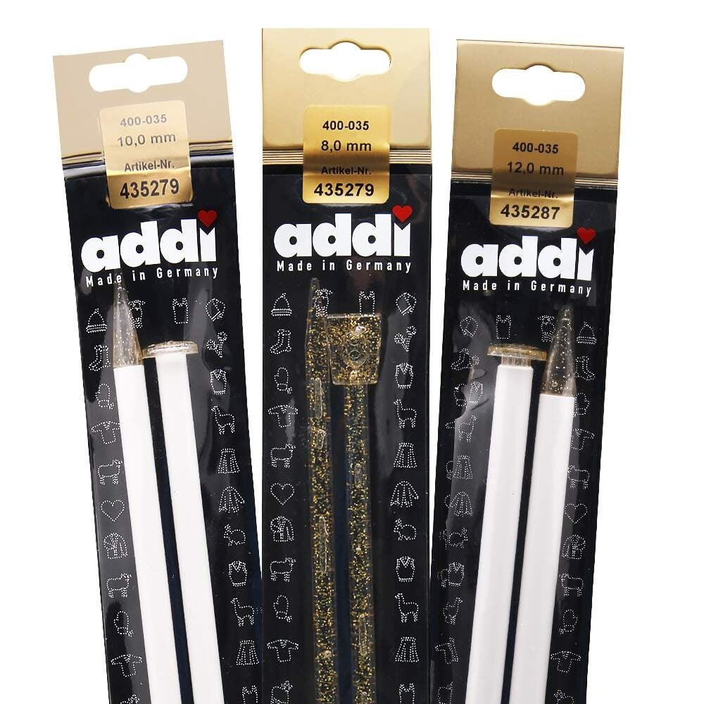 Agulha de Tricô Reta Addichampagner 35 Cm - Addi