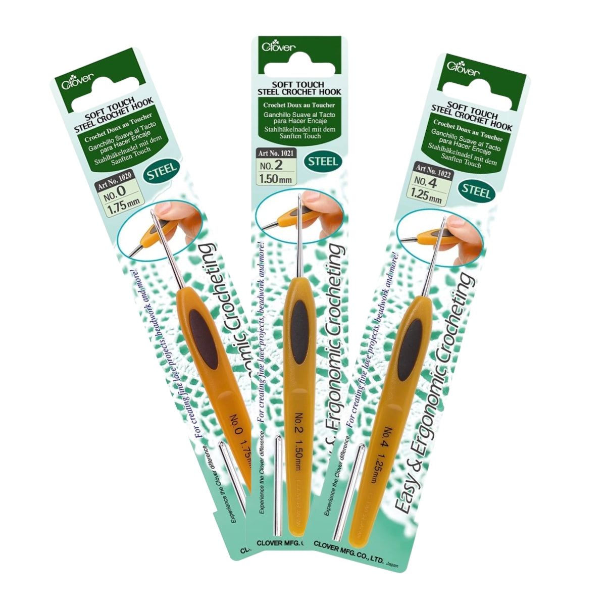 Agulha de Crochê Soft Touch Steel - Clover