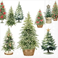 Guardanapo para Decoupage Ambiente 33x33cm com 2 Unidades - Floresta Natalina
