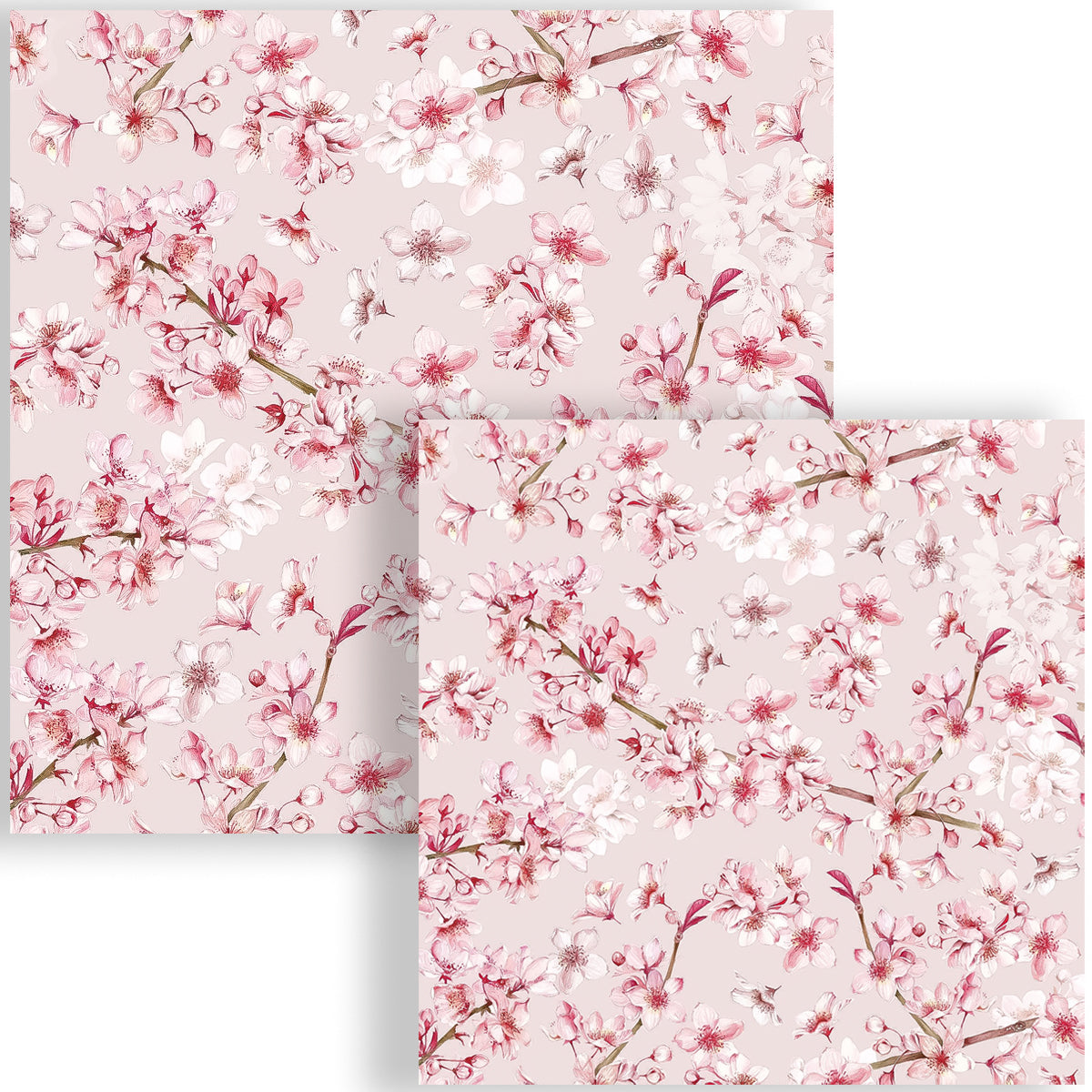 Guardanapo para Decoupage Ppd 33x33cm com 2 Unidades - Flor de Cerejeira