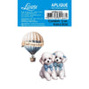 Aplique em Mdf e Papel Cachorrinhos 4x6cm para Artesanato e Scrapdecor Apm4-533 - Litoarte