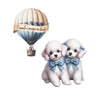 Aplique em Mdf e Papel Cachorrinhos 4x6cm para Artesanato e Scrapdecor Apm4-533 - Litoarte