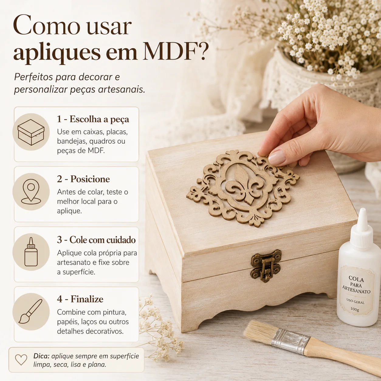 Aplique em Mdf e Papel Coleção Hora do Chá Xícara e Cupcake 6x5cm para Artesanato e Scrapdecor Apm6-001 - Litoarte