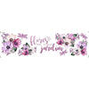 Transfer de Imagem Têxtil Barra - Flores do Meu Jardim 24x7cm para Artesanato e Customização em Tecido Ttb4-086 - Litoarte