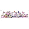 Transfer de Imagem Têxtil Barra - Chá Floral 24x7cm para Artesanato e Customização em Tecido Ttb4-133 - Litoarte