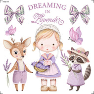 Transfer de Imagem Têxtil Quadrado - Menina Roxa 13,5x13,5cm para Artesanato e Customização em Tecido Ttq4-117 - Litoarte