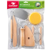 Kit Básico 8 Peças para Modelagem Cerâmica e Biscuit - Condor
