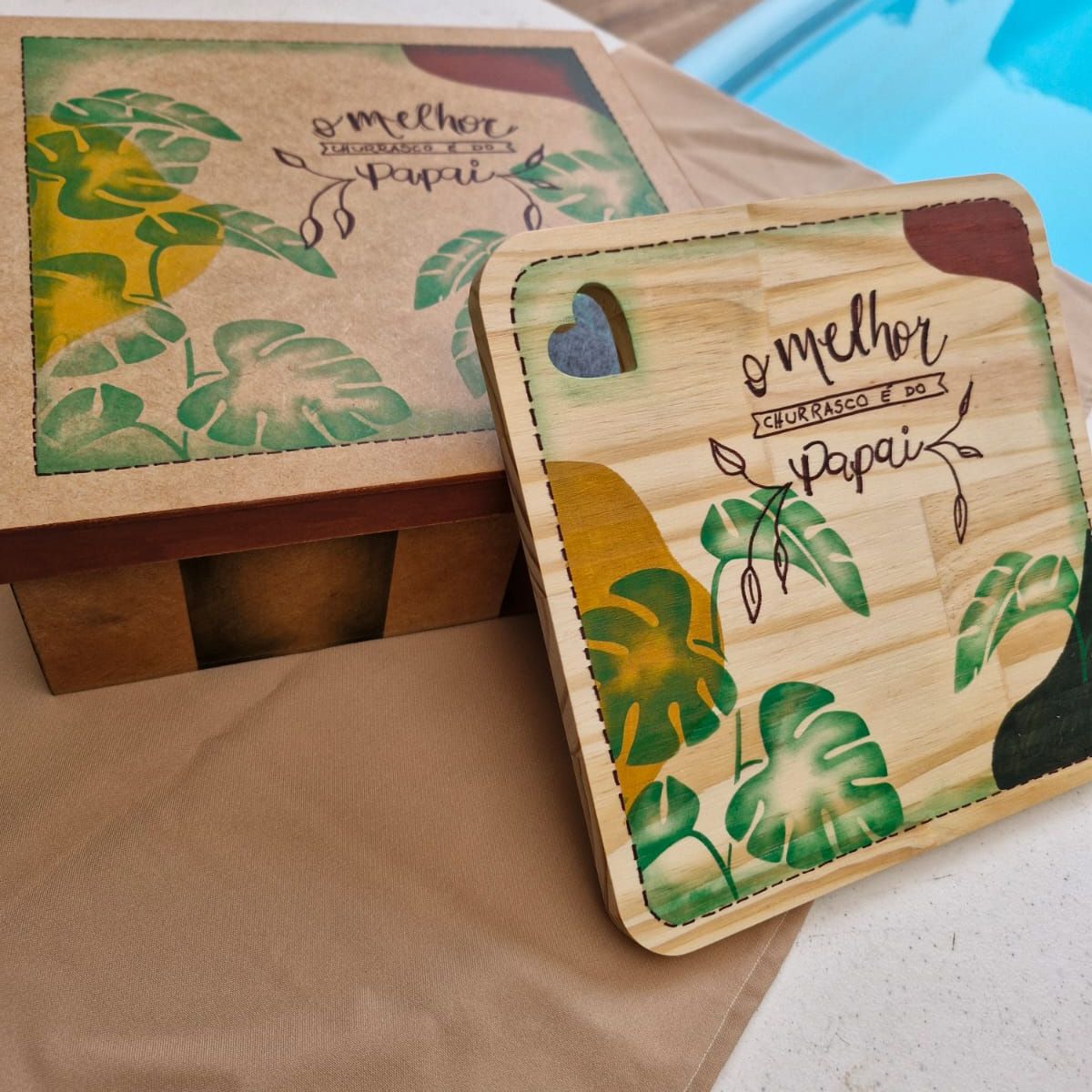 Kit Faça Você Mesmo Vera Portela com Caixa, Tábua e Materiais para Personalização