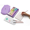 Estojo Roxo de Tinta Guache Profissional em Potes Jelly Cup com 18 Cores de 30g e 3 Pincéis - Himi