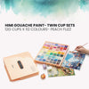 Estojo Branco de Tinta Guache Profissional em Potes Twin Cup com 112 Cores de 12g - Himi