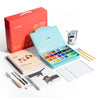 Kit de Tinta Guache Profissional em Potes Twin Cup com 48 Cores de 12g e 12 Acessórios - Himi